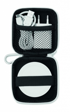 Logo trade corporate gifts image of: Wireless charger travel set