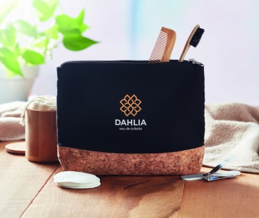 Logotrade advertising product picture of: Cork & cotton cosmetic bag