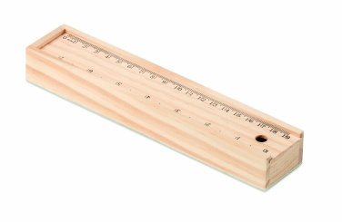 Logo trade promotional merchandise image of: Stationery set in wooden box