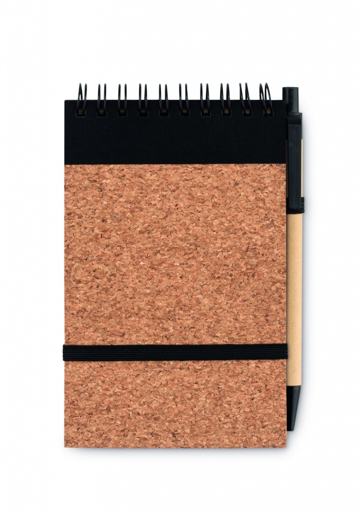 Logotrade advertising products photo of: A6 Cork notepad with pen
