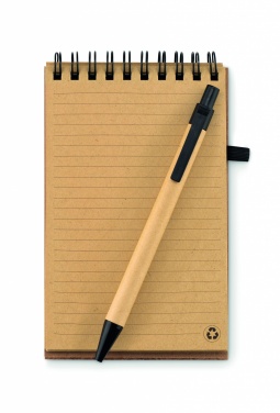 Logo trade business gifts image of: A6 Cork notepad with pen
