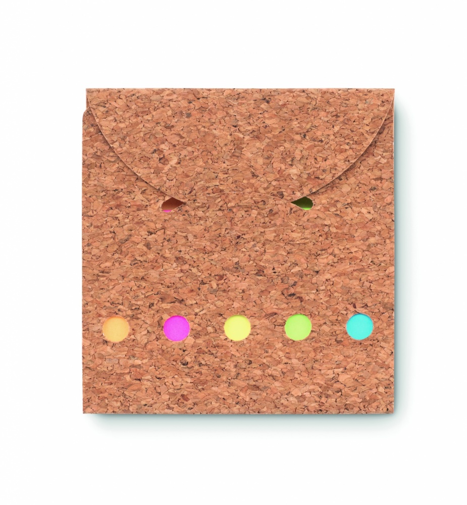 Logo trade corporate gifts picture of: Cork sticky note memo pad