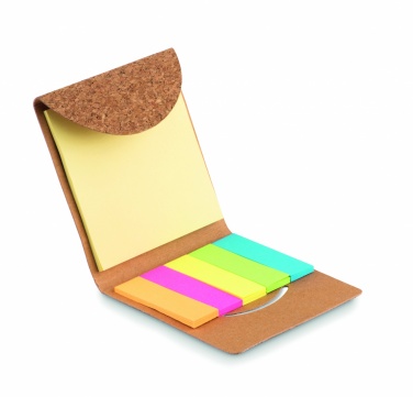 Logotrade promotional item picture of: Cork sticky note memo pad