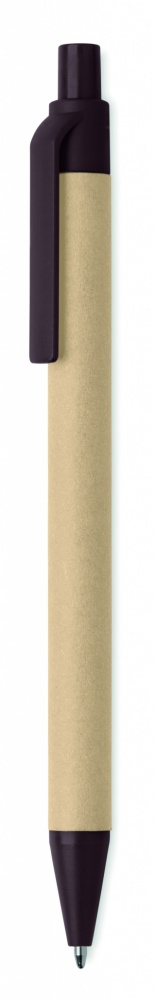 Logo trade promotional merchandise picture of: Push ball pen coffee husk/ABS