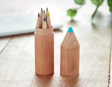 Logotrade advertising products photo of: 6 pencils in wooden box