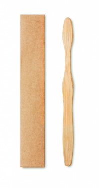 Logo trade corporate gift photo of: Bamboo toothbrush in Kraft box