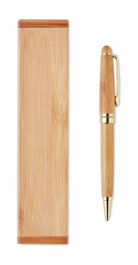 Logotrade promotional gifts photo of: Bamboo twist-action ballpoint pen in a box