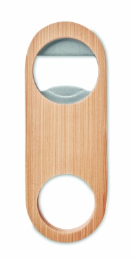 Logotrade corporate gift image of: Oval Bamboo bottle opener VALBAMPER
