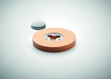 Logo trade advertising products image of: Bamboo bottle opener/ coaster DAKAI