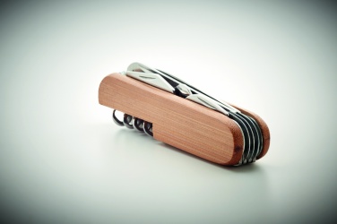 Logotrade promotional item picture of: Multi tool pocket knife bamboo