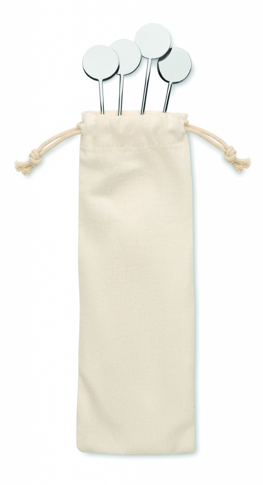 Logotrade corporate gift image of: Stainless steel stirrers set