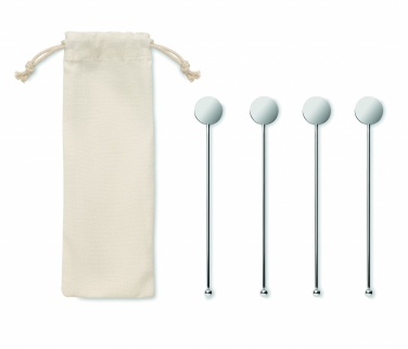 Logo trade promotional items image of: Stainless steel stirrers set