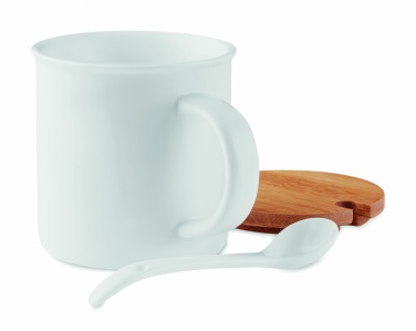Logo trade corporate gifts picture of: Porcelain mug with spoon