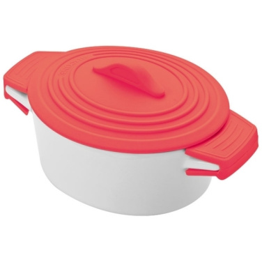 Logo trade promotional items image of: Porcelain pot with silicone lid DELHI