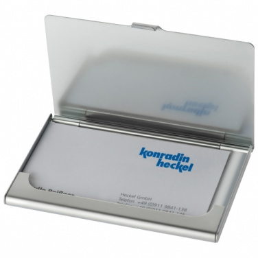 Logo trade promotional giveaway photo of: Metal business card holder CORNWALL