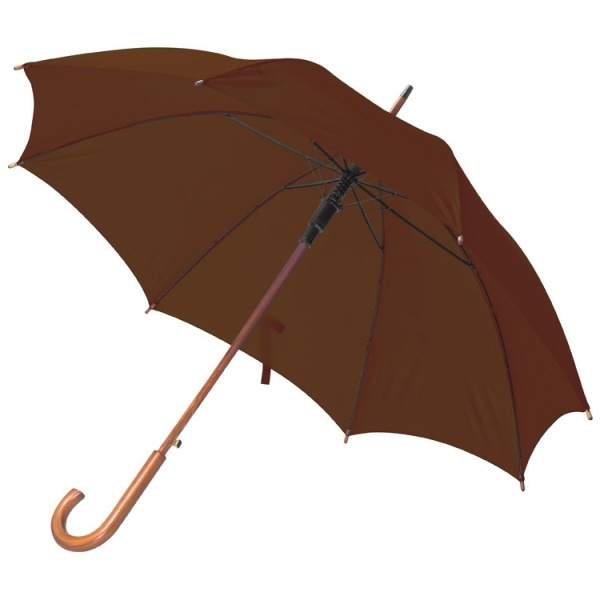 Logo trade promotional merchandise photo of: Wooden automatic umbrella Nancy