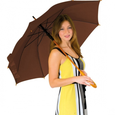 Logo trade promotional merchandise photo of: Wooden automatic umbrella Nancy