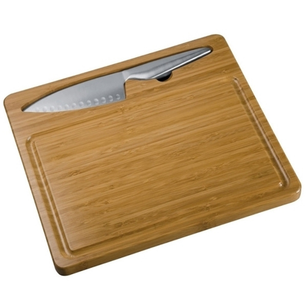 Logo trade corporate gift photo of: Cutting board with knife MANTOVA