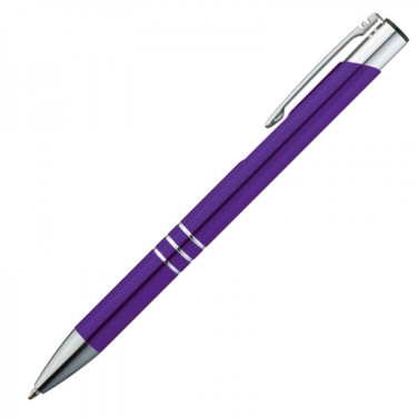 Logo trade advertising products image of: Metal ballpen ASCOT