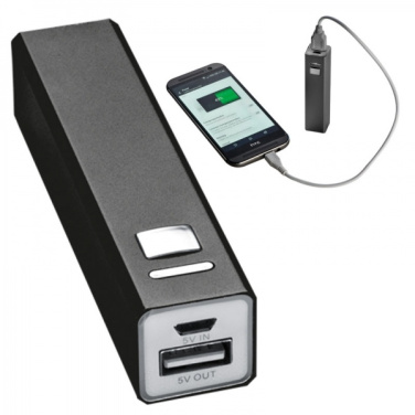 Logotrade promotional product image of: Metal power bank PORT HOPE 2200mAh