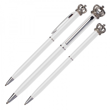 Logo trade promotional giveaways image of: Metal ballpen KINGS PARK