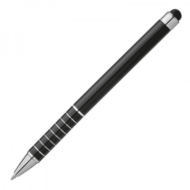 Logo trade business gifts image of: Metal ballpen with touch pen LUEBO