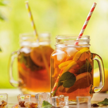 Logotrade promotional merchandise photo of: Drinking glass with handle and lid TREVISO 450 ml