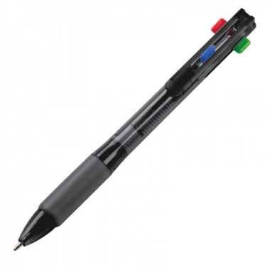 Logo trade promotional gift photo of: Plastic ballpen 4in1 NEAPEL