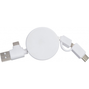 Logotrade corporate gift image of: Bamboo charging cable GRONINGEN