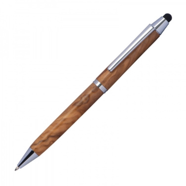 Logo trade corporate gift photo of: Wooden ballpen with touch function ERFURT