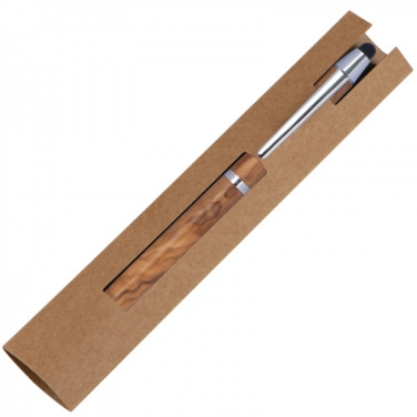 Logo trade corporate gift photo of: Wooden ballpen with touch function ERFURT