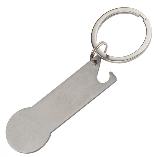 Logo trade business gift photo of: Keyring with shopping cart chip STICKIT