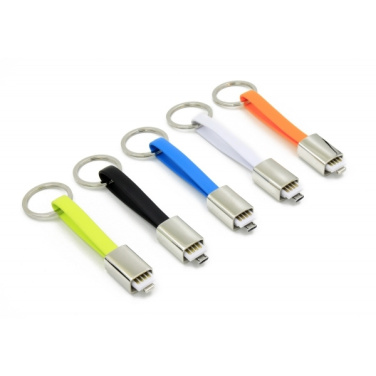 Logotrade promotional item picture of: Data transfer cable and keyring