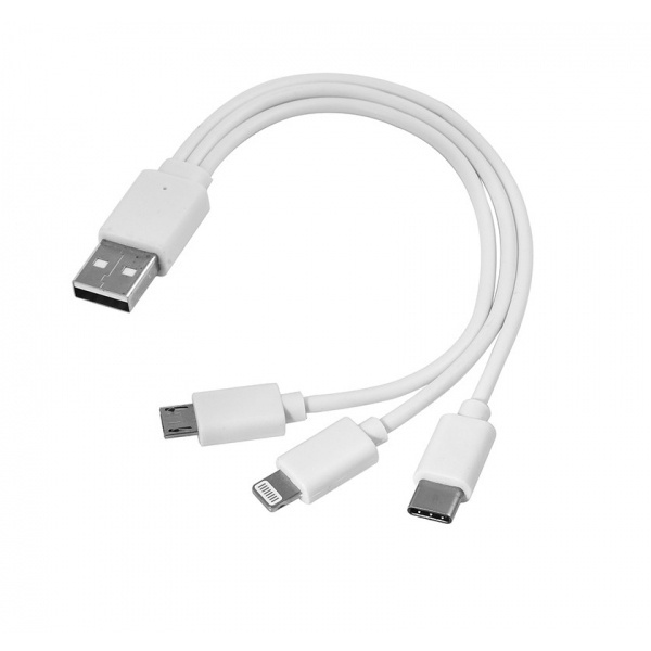 Logotrade business gift image of: 3 in 1 USB cable type c + micro USB + lightning