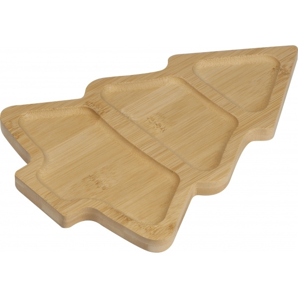 Logo trade promotional gift photo of: Bamboo snack tray LOUISVILLE