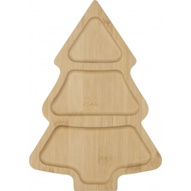 Logotrade promotional product picture of: Bamboo snack tray LOUISVILLE