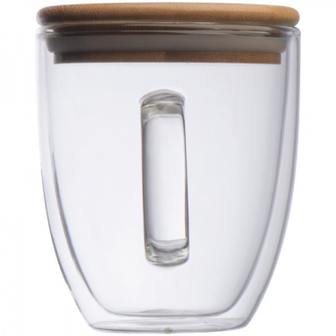 Logo trade promotional giveaway photo of: Double-walled glass cup GERTHE 350 ml