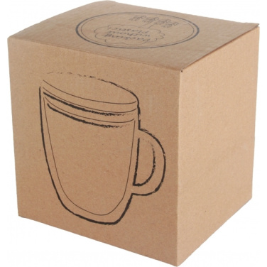 Logo trade promotional gifts image of: Double-walled glass cup GERTHE 350 ml