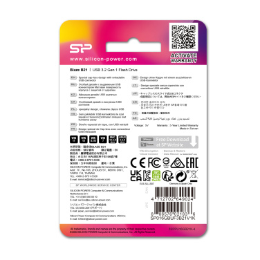 Logo trade promotional gifts image of: Pendrive Silicon Power Blaze B21 3.1