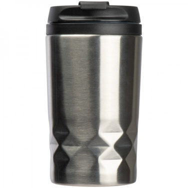 Logotrade promotional item image of: Stainless steel mug with lid ROMA 250 ml