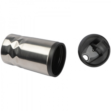 Logo trade promotional product photo of: Stainless steel mug with lid ROMA 250 ml