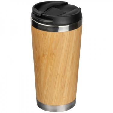 Logotrade business gift image of: Stainless steel mug BAMBOOGARDEN 400 ml