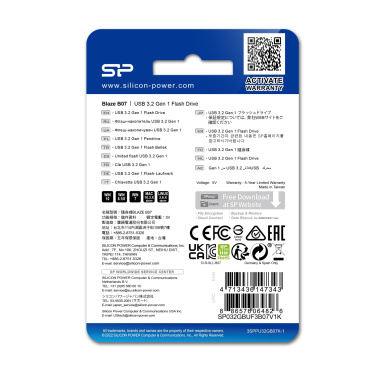 Logo trade business gifts image of: PENDRIVE SILICON POWER BLAZE - B07 3.2 16GB