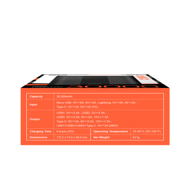 Logotrade promotional giveaway image of: POWER BANK SILICON POWER QX55 30000 MAH