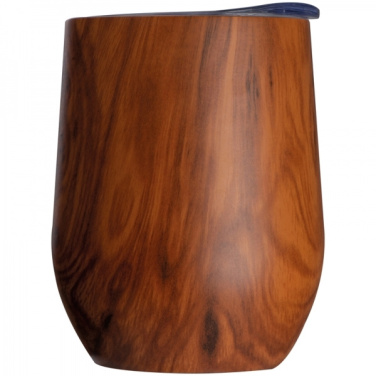 Logotrade advertising product image of: Stainless steel mug with wooden look BRIGHTON 380 ml