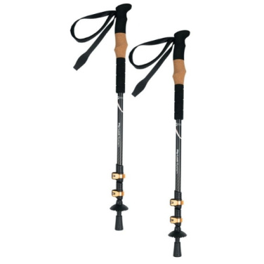 Logo trade corporate gifts image of: Trekking poles DENALI Schwarzwolf