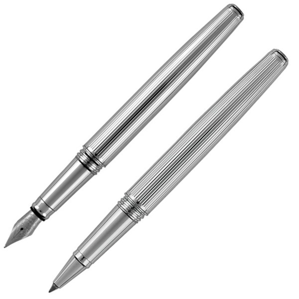 Logo trade promotional gifts image of: Writing set fountain pen & roller CHRISTOPHE Pierre Cardin