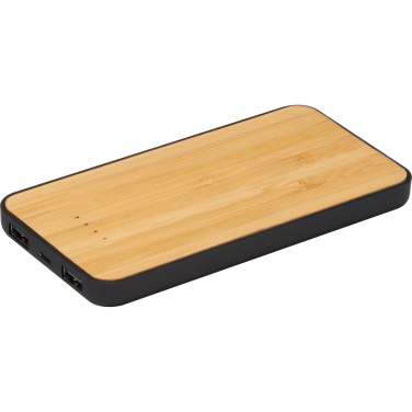 Logo trade promotional products image of: Wireless charger and powerbank 8000 mAh MILAN