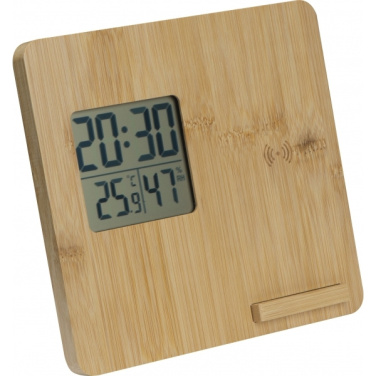 Logo trade advertising products image of: Bamboo weather station GRANADA