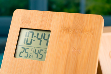 Logo trade promotional gifts picture of: Bamboo weather station GRANADA